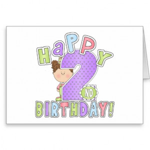 Girls Happy 2nd Birthday Cards