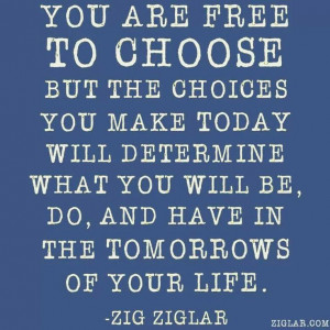 You are free to choose....