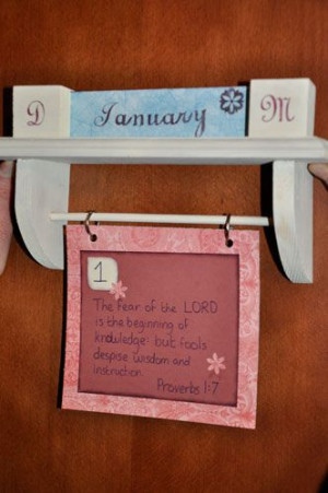 Hanging Wall Calendar with a Scripture for each day of the month. Neat ...