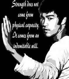 love this statement. Bruce Lee understood the balance between ...