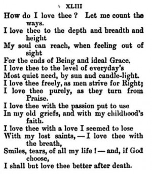 How Do I Love Thee?” — Elizabeth Barrett Browning. P.S. Everyone ...