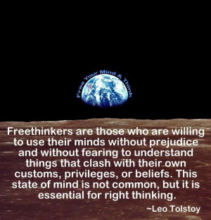 Freethinkers - quote Tolstoy