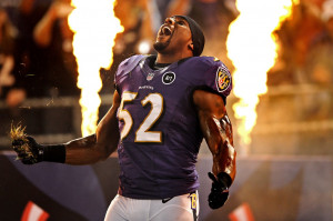 Ray Lewis brought fire to the Ravens’ defense. (Patrick Smith ...