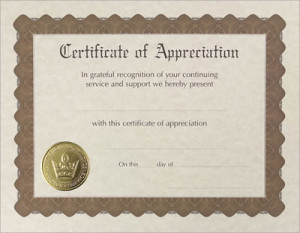Certificate Of Appreciation Quotes