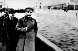 Nikolai Yezhov , walking with Stalin in the top photo from the 1930s ...