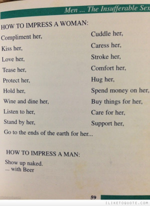 How to impress a woman. How to impress a man.