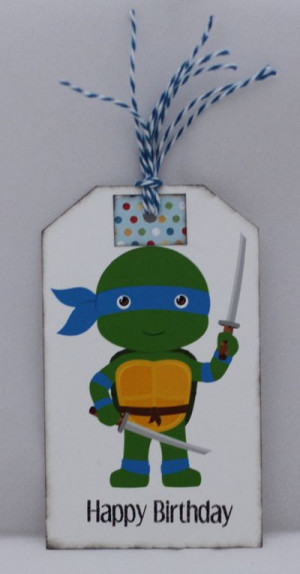 Ninja Turtles birthday tag!