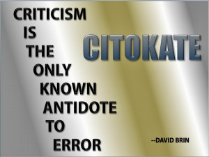 ... to hold each other accountable through criticism -- CITOKATE