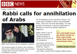 Thread: Leading rabbi justifies terrorist attack on Jerusalem ...