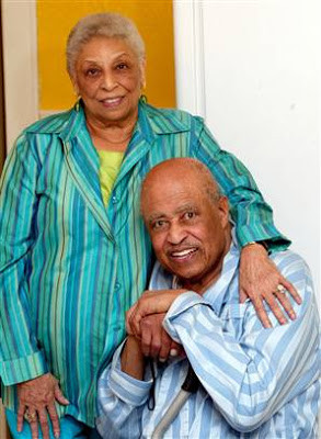 LASTING LOVE-Eddie with Doris, his wife of 67 years.