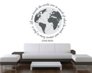 Travel Around the World Modern Wall Decal - Insperation Quote Vinyl ...