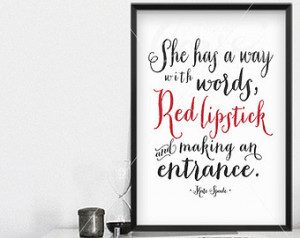 Words || Kate Spade inspired, red lipstick quote, kate spade quote ...