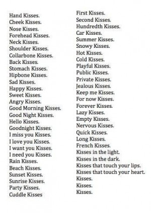 just want you to kiss me.