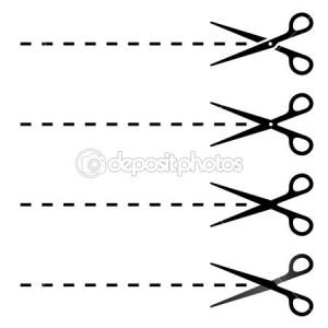 Lines Vector Scissors Cut With