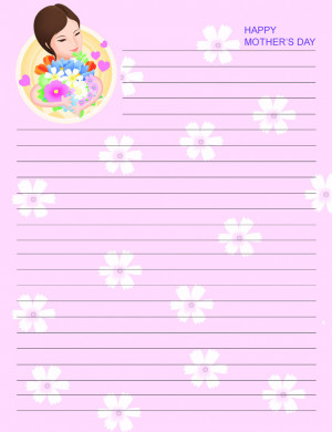 ... printable Mother's day writing paper, happy mothers day writing paper