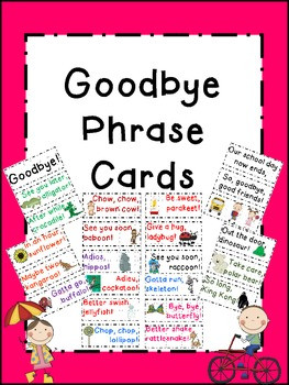 FREE Goodbye Phrase Cards