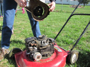 How To Repair Pull Cord Spring On Lawn Mower