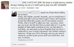 How to get fired on facebook!
