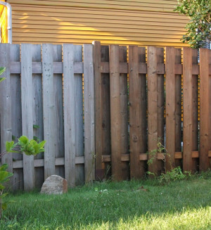 Stained Fence Before And After