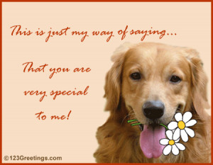 you are very special to me