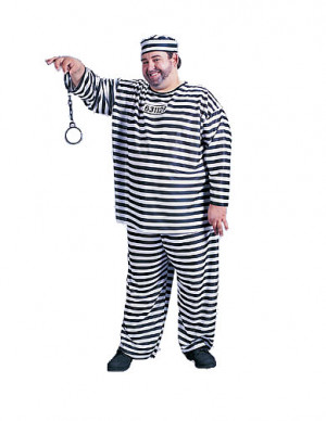 American fancy dress costumes store - Jailbird Plus Costume - Plus ...