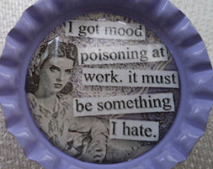 50s Retro Lilac Bottlecap Magnet wi th Quote ...