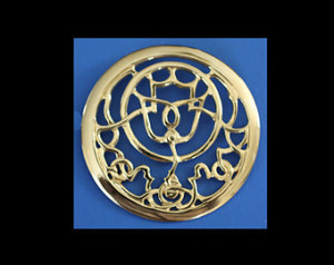 Vintage Mary McFadden Pin Astrolabe Brooch Large Retired Designer ...