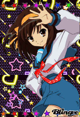 This Haruhi Suzumiya Picture Was Created Using The Blingee Free