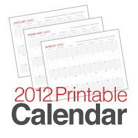 2012 Printable Calendar with Educational Quotes