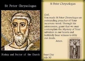 Prayers, quips and quotes by saintly people; St. Peter Chrysologus ...