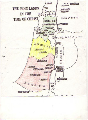 map of holy land in jesus time