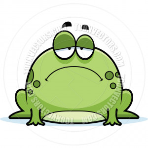 Sad Crying Frog Clipart