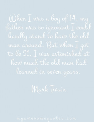 Mark Twain Quote About Growing Up