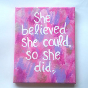 ... canvas painting for fashionable girls room, dorm room, or home decor