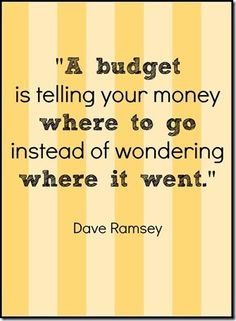 budget. I love Dave Ramsey and financial peace! Please please look ...