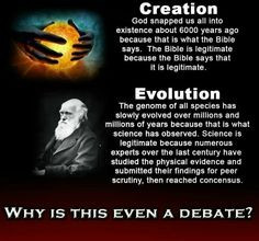 Evolution vs creationism... why is this even being debated?