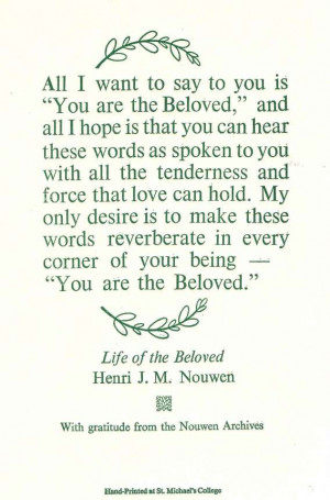 Nov 24th to Nov 30th: Being the Beloved