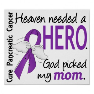 Pancreatic Cancer Purple Ribbon Posters & Prints
