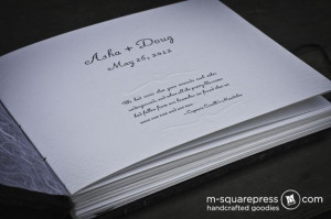 Wedding Guestbook with a QUOTE