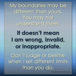 ... boundaries. Understanding the boundaries is less important. We all