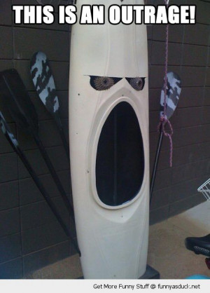 angry face kayak canoe boat this is outrage funny pics pictures pic ...