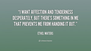 want affection and tenderness desperately, but there's something in ...
