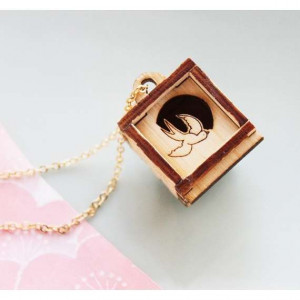 Swallows in Rain Treasure Locket Necklace Medium by iluxo on Etsy ...