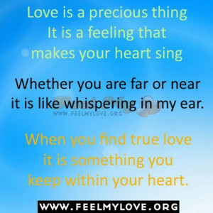 Love is a precious thing.....