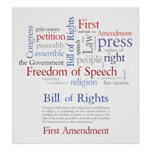 First Amendment Rights - Freedom of Speech Large Posters