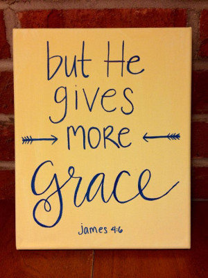 grace upon grace bible verse canvas hand lettering
