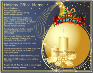 Holiday Office Memo