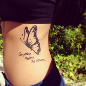 Not a huge fan of butterfly tats, but I like this one. Saying is too ...
