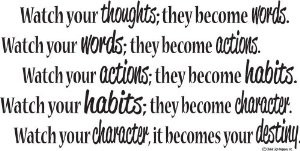 actions habits character destiny inspirational quote motivational ...