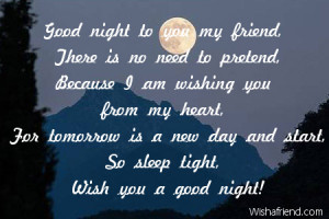 Good night to you my friend,